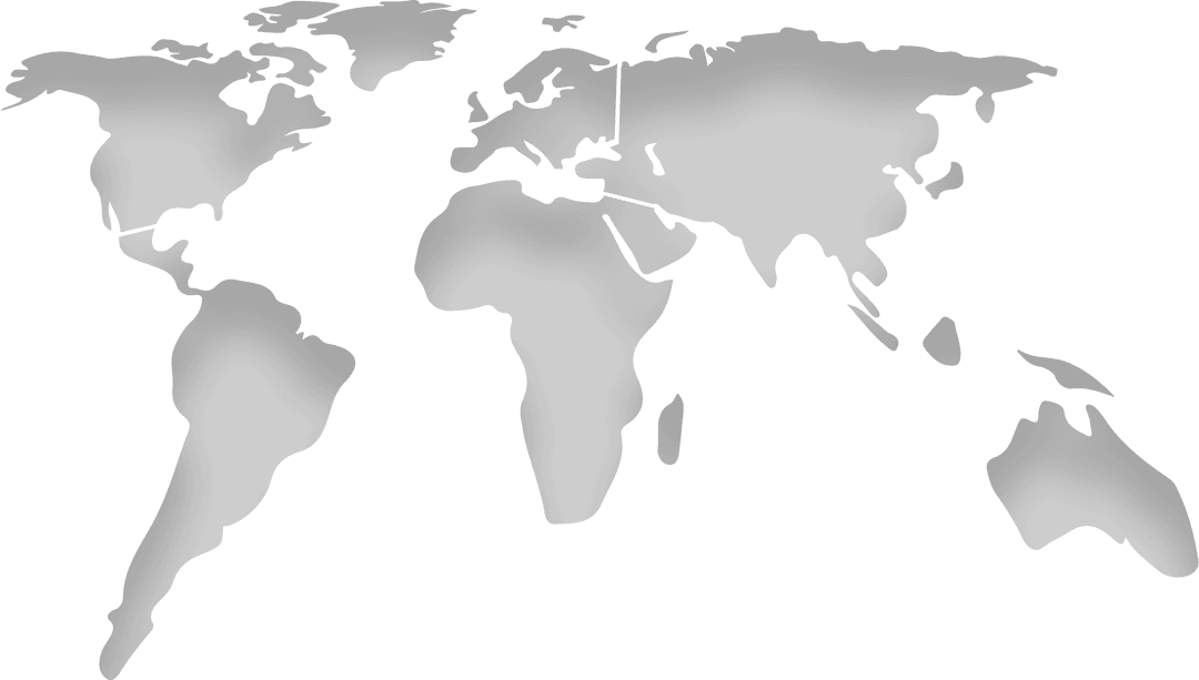 Sleek Transparent World Map Silhouette on Black Background