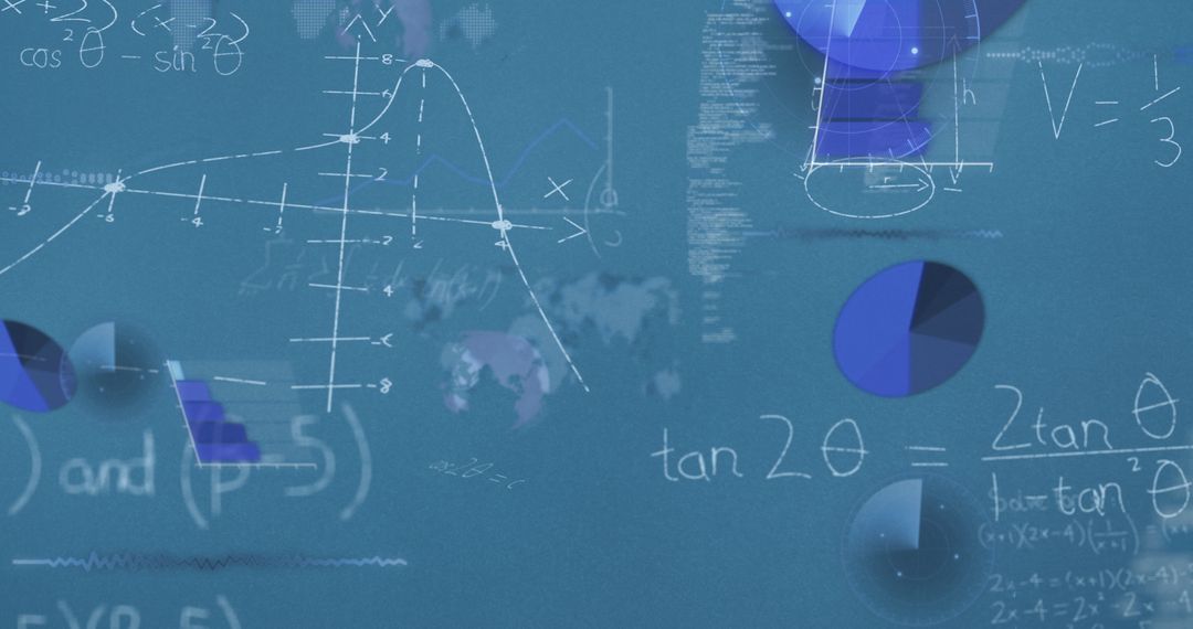 digital equations on blue background signifying data processing and analysis - Free Images, Stock Photos and Pictures on Pikwizard.com