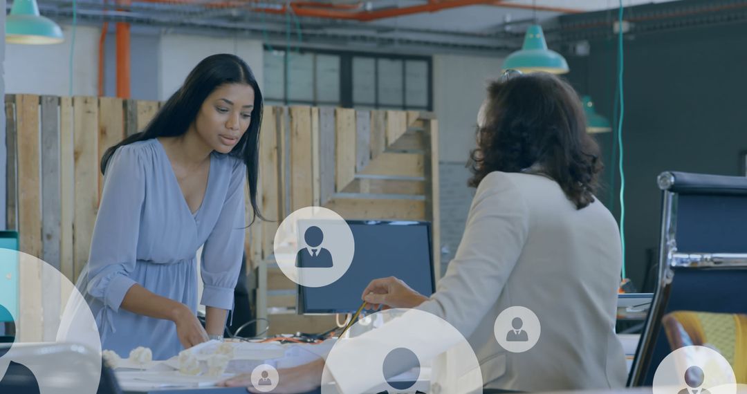 Diverse Business Team Engages with Digital Technology Interface