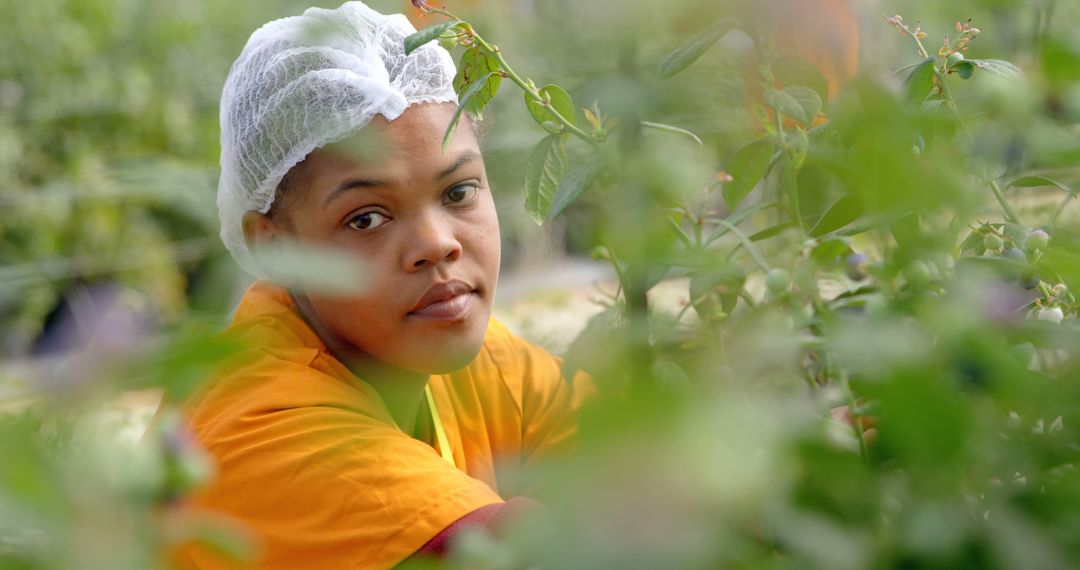 Young Woman Engaged in Sustainable Gardening