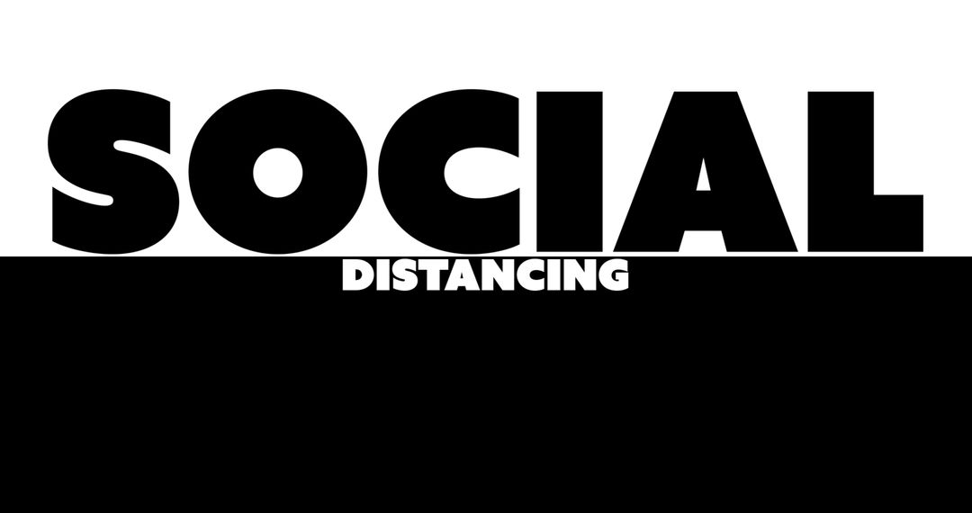 Bold Graphic Message on Social Distancing