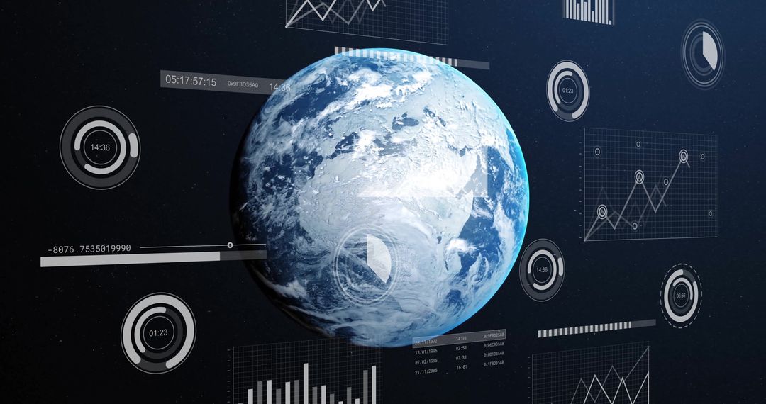 Digital Data Interfaces Surrounding Earth