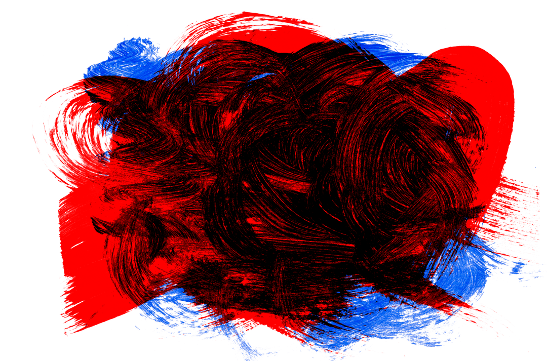 Vibrant Abstract Brush Strokes on Transparent Background