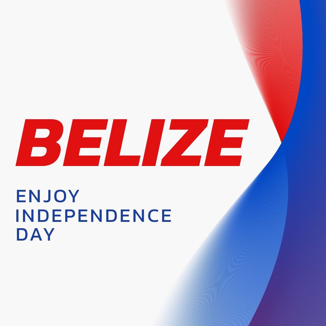 Belize independence day text banner against white background - Download Free Stock Templates Pikwizard.com