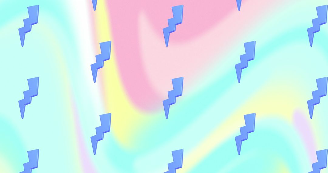 Abstract Lightning Pattern on Colorful Pastel Background