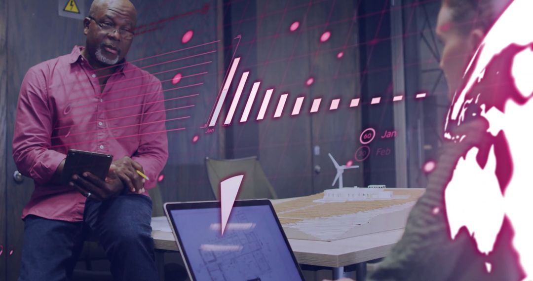 Colleagues Analyzing Modern Data Interfaces in Workspace Setting