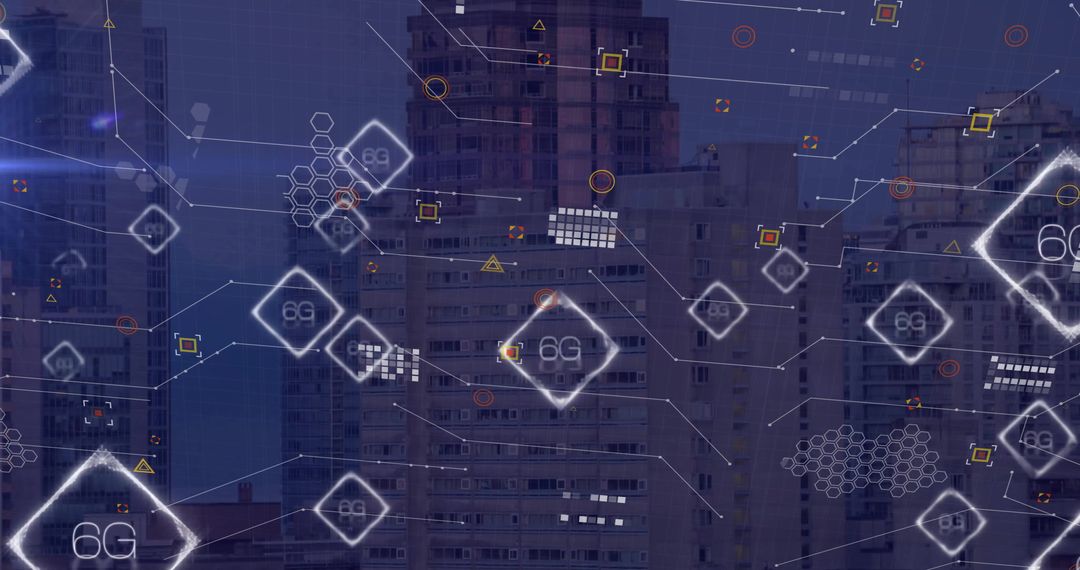 6G Network and Digital Connectivity in Urban Cityscape
