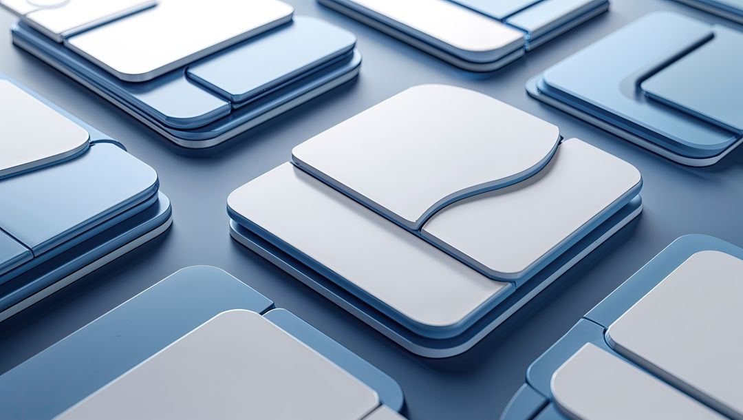 Modern Geometric Tile Stacks in Minimalist Design