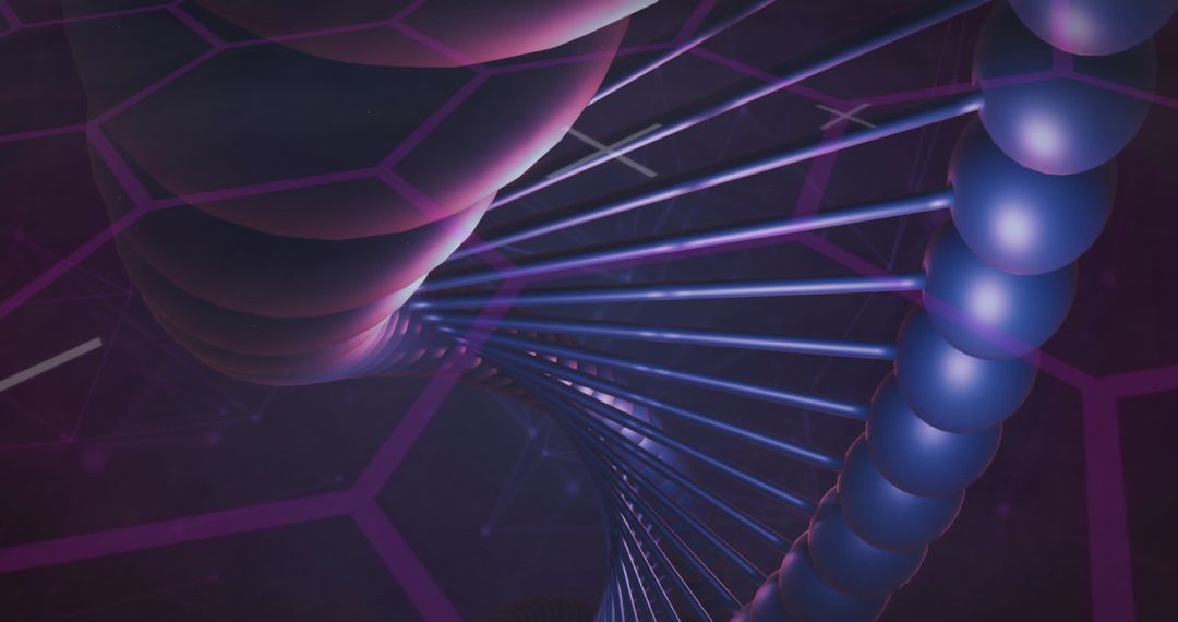 Digital DNA Strand with Abstract Shapes