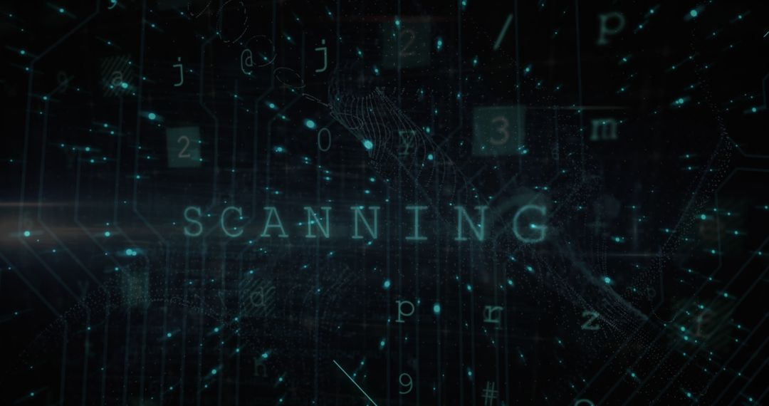 Digital Scanning Data Network Background