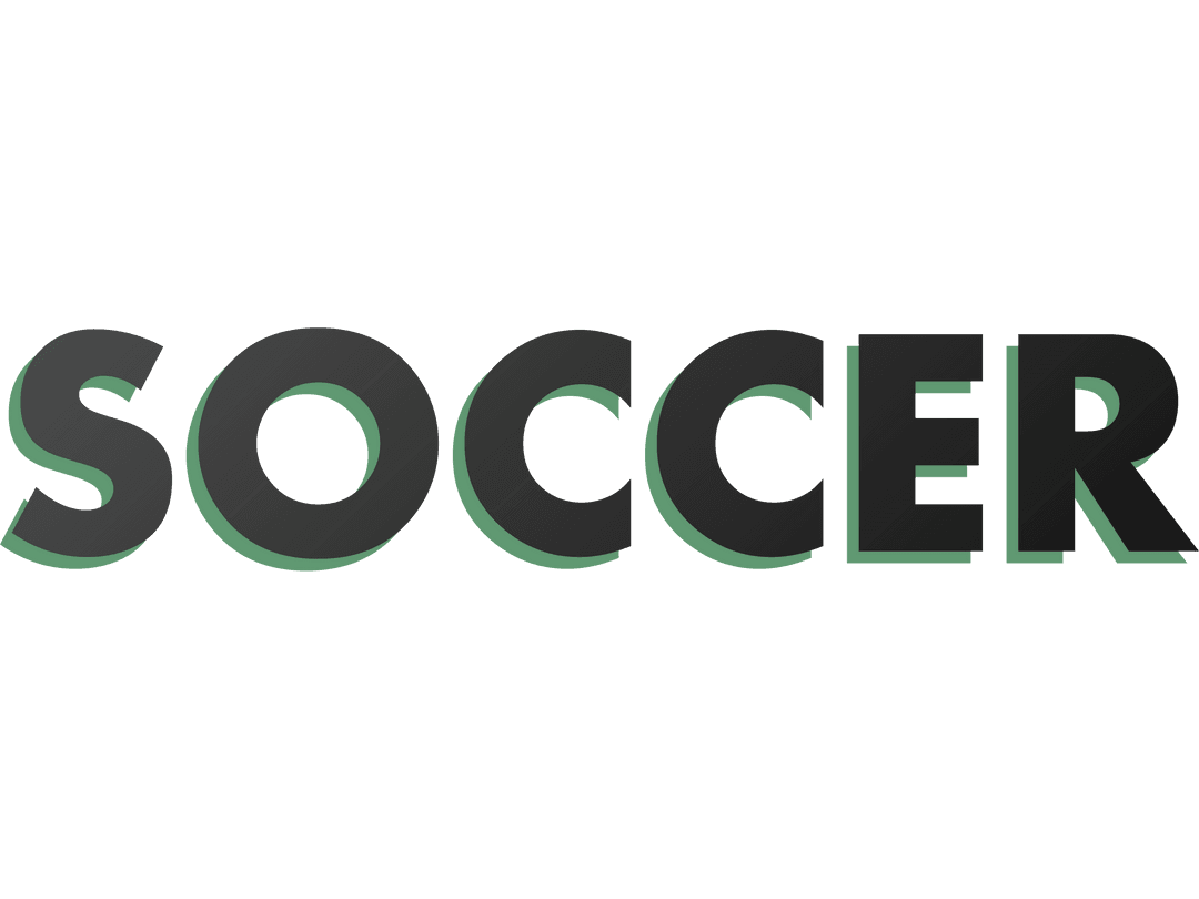 Soccer Text Poster Transparent Background for Sports Promotion