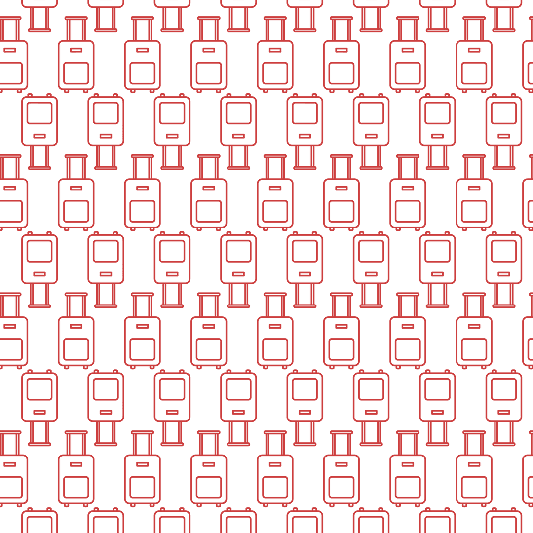 Red handbag pattern on transparent background isolated design