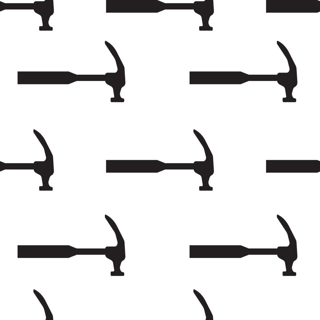 Seamless Hammer Pattern on Transparent Background