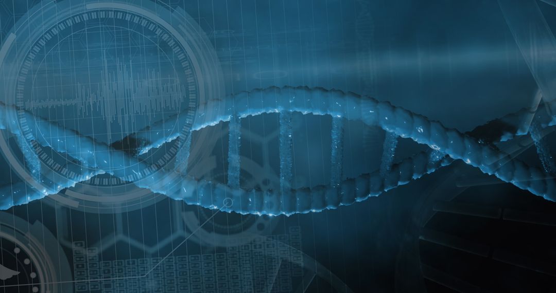 Rotating DNA Structure with Scientific Data Visualization