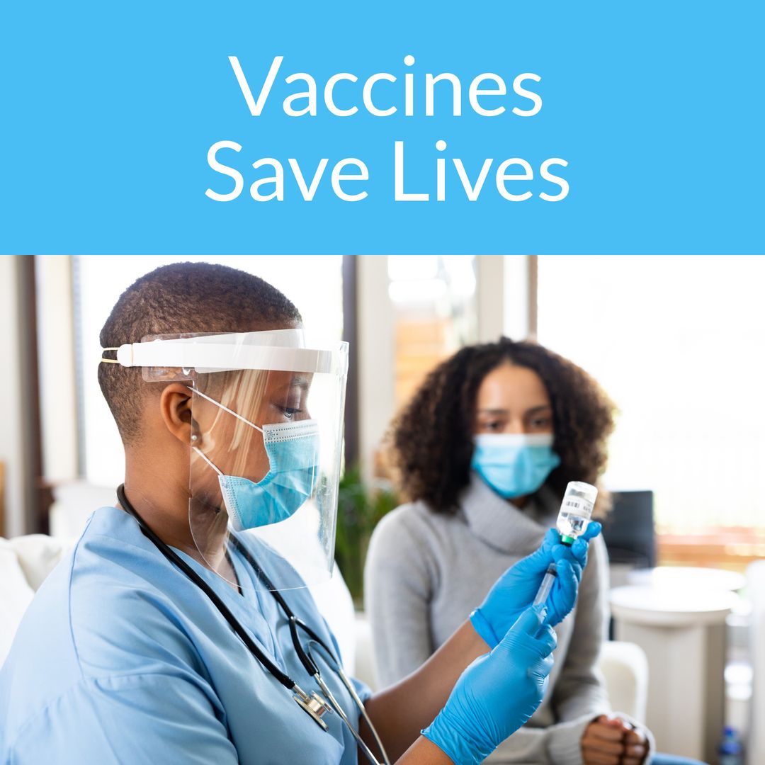 Healthcare Worker Preparing Vaccine Dose Encouraging Immunization