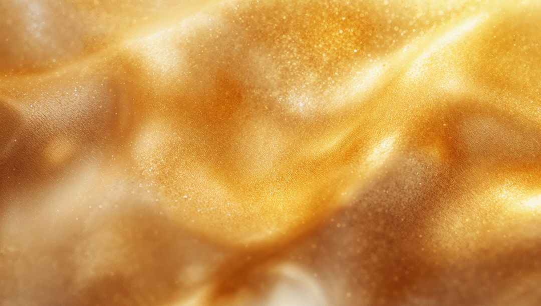 Abstract Shimmering Golden Wave with Sparkles Close-Up