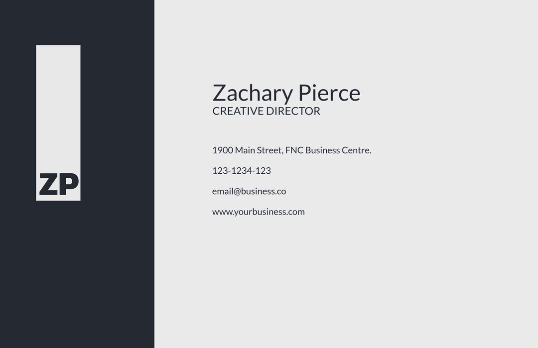 Professional Minimalist Business Card Design for Executives - Download Free Stock Templates Pikwizard.com