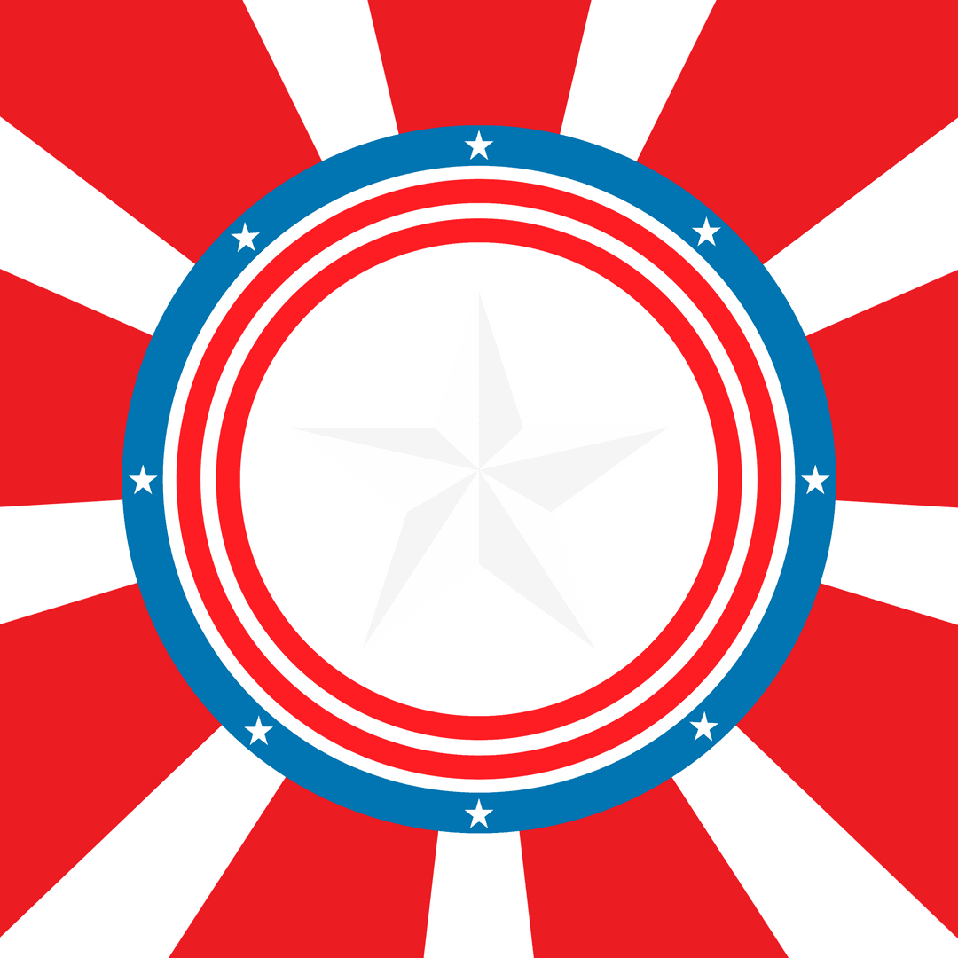 Abstract Geometric Design with Stars on Transparent Background