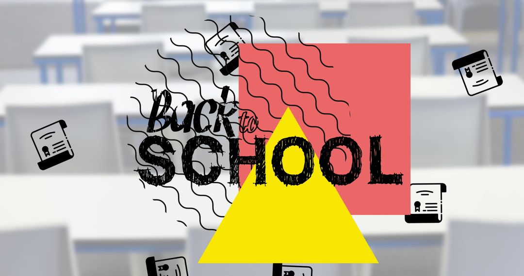 Back to School Banner with Classroom Background