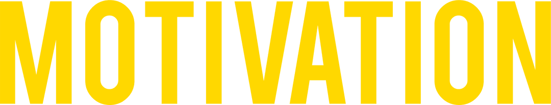 Motivation Text in Bold Yellow on Transparent Background