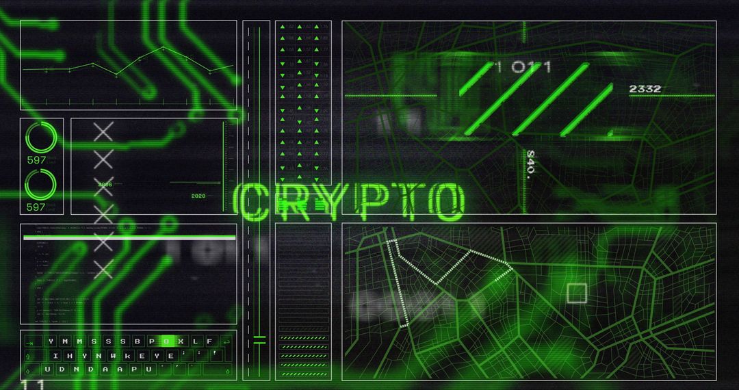 Digital Crypto Interface with Data Visualizations