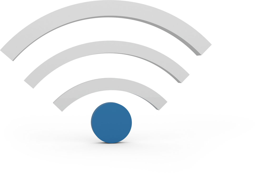 Gray and Blue Wifi Signal Isolated on Transparent Background - Download Free Stock Images Pikwizard.com