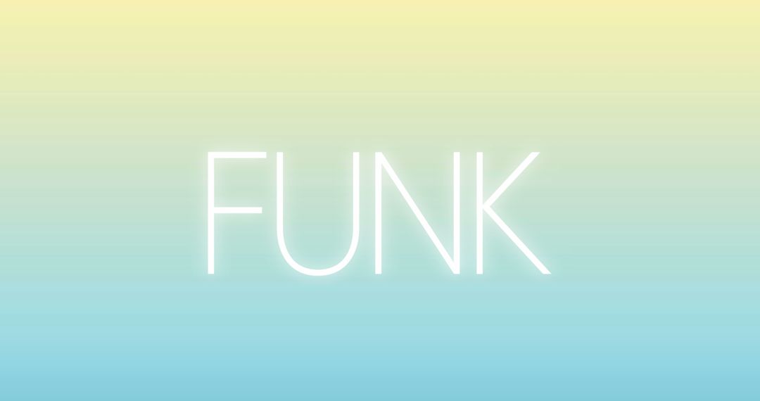 Funk Art Text on Gradient Background