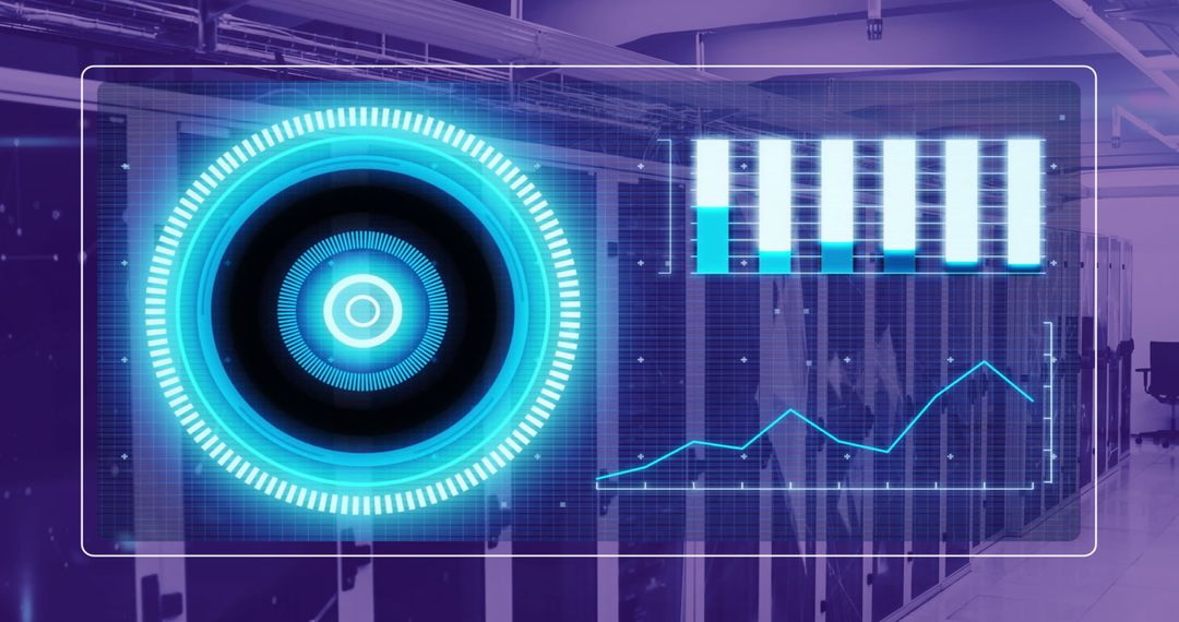 Futuristic Digital Interface: Data and Tech Insights