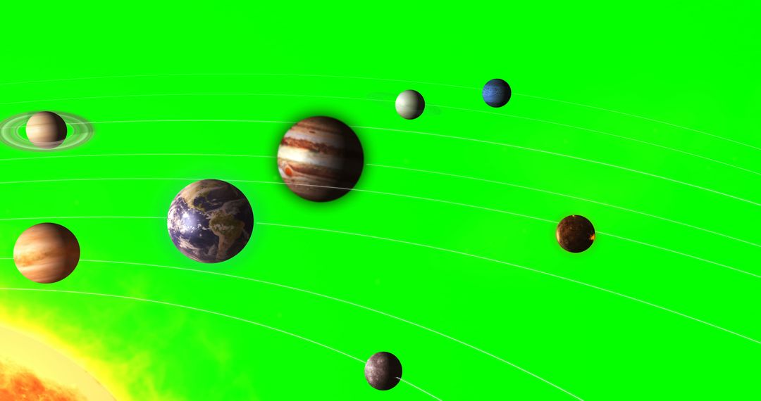 Digital Illustration of Solar System Planets in Outer Space - Free Images, Stock Photos and Pictures on Pikwizard.com