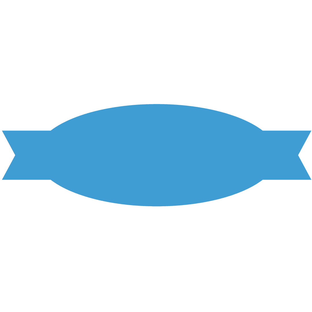 Blue Ribbon Banner on Transparent Background for Celebrations