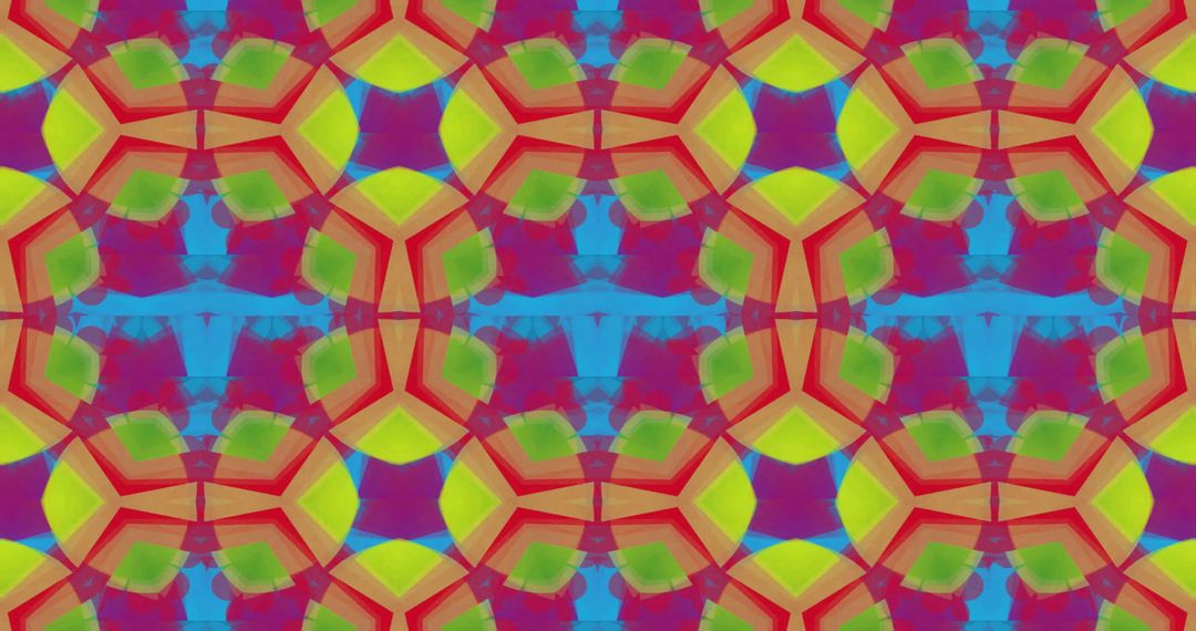 Vibrant Geometric Kaleidoscope Seamless Pattern