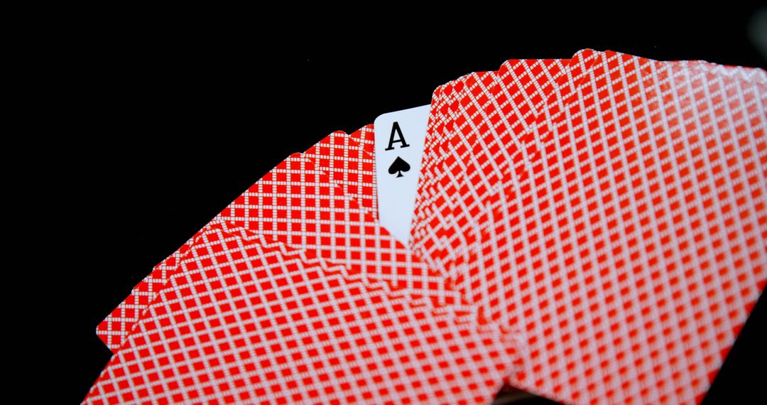 Playing Cards Spread with Ace of Spades on Black Background - Free Images, Stock Photos and Pictures on Pikwizard.com