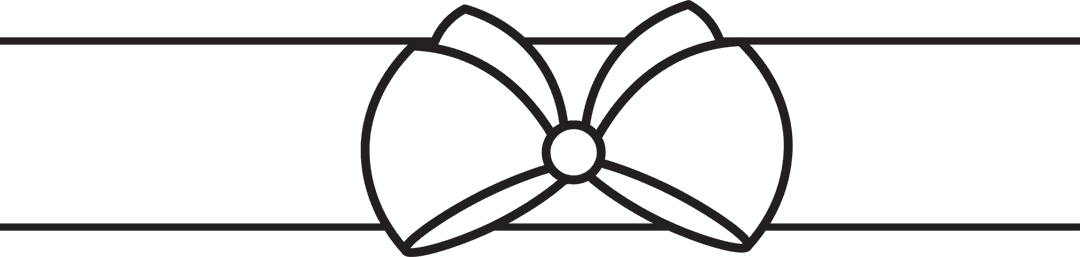 Transparent black ribbon with bow for gift and celebration design