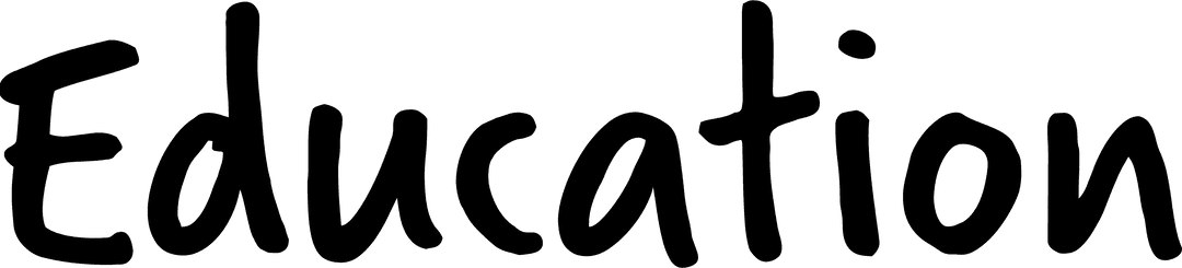 Transparent Education Concept Text on Clear Background