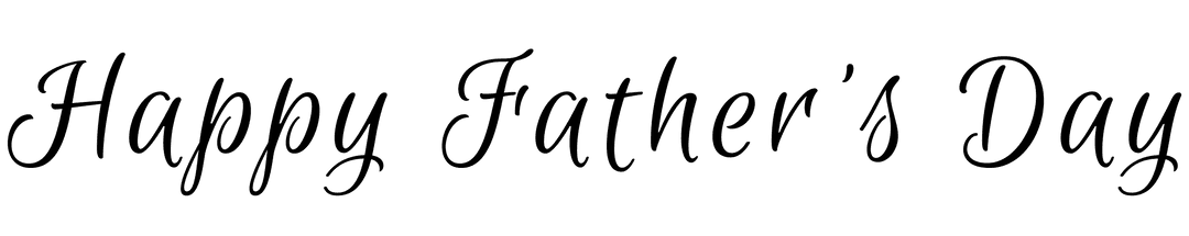 Happy Father's Day Text Design on Transparent Background