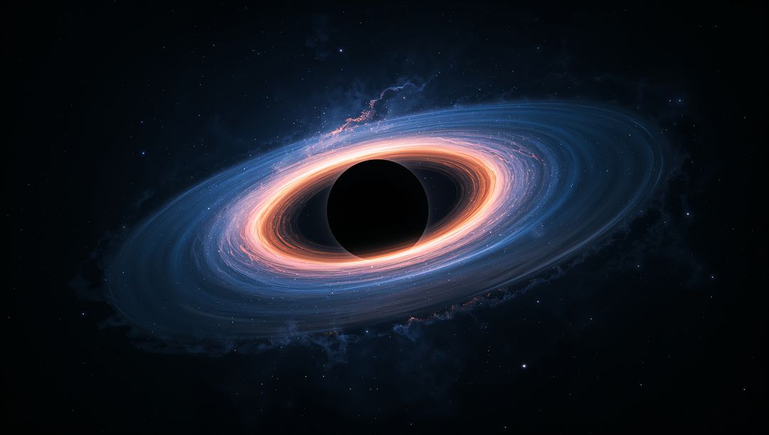 Spectacular Black Hole with Event Horizon and Accretion Disk
