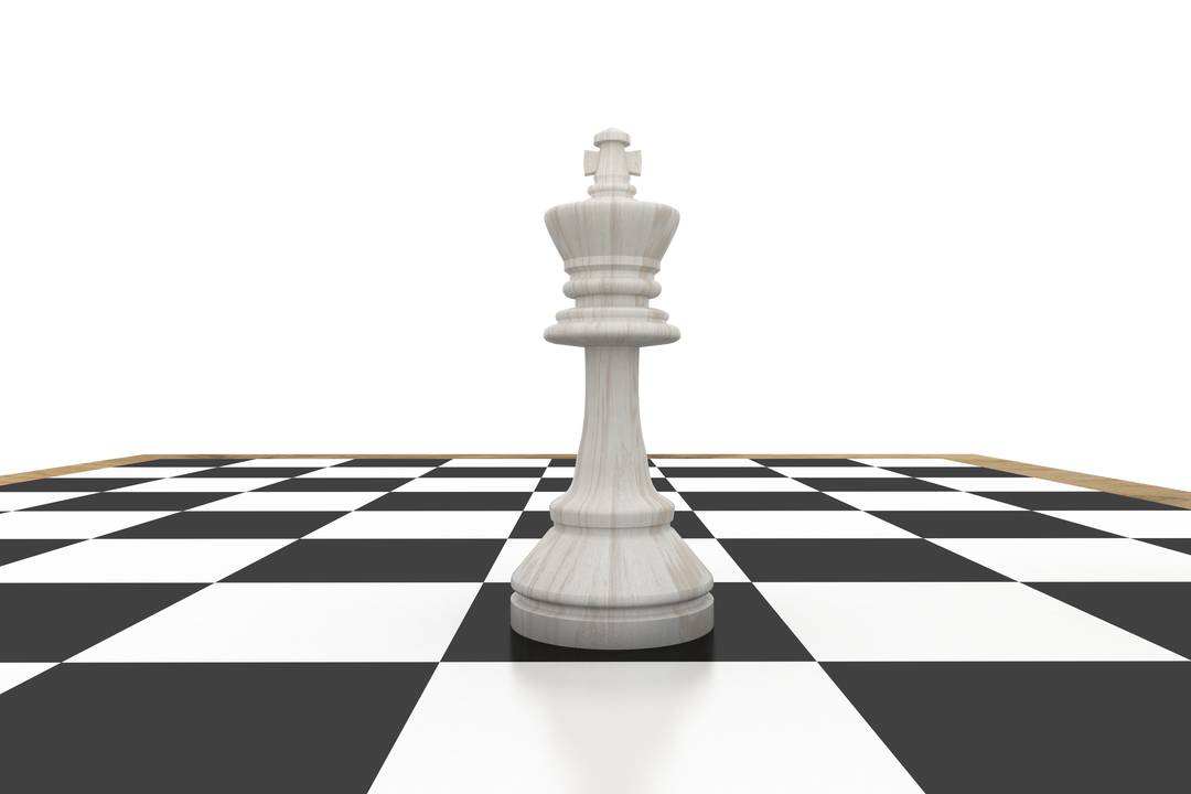 White Chess King Piece on Transparent Background High-Resolution - Download Free Stock Images Pikwizard.com