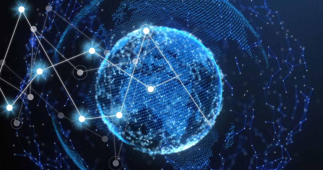 Digital Globe with Global Network Connections