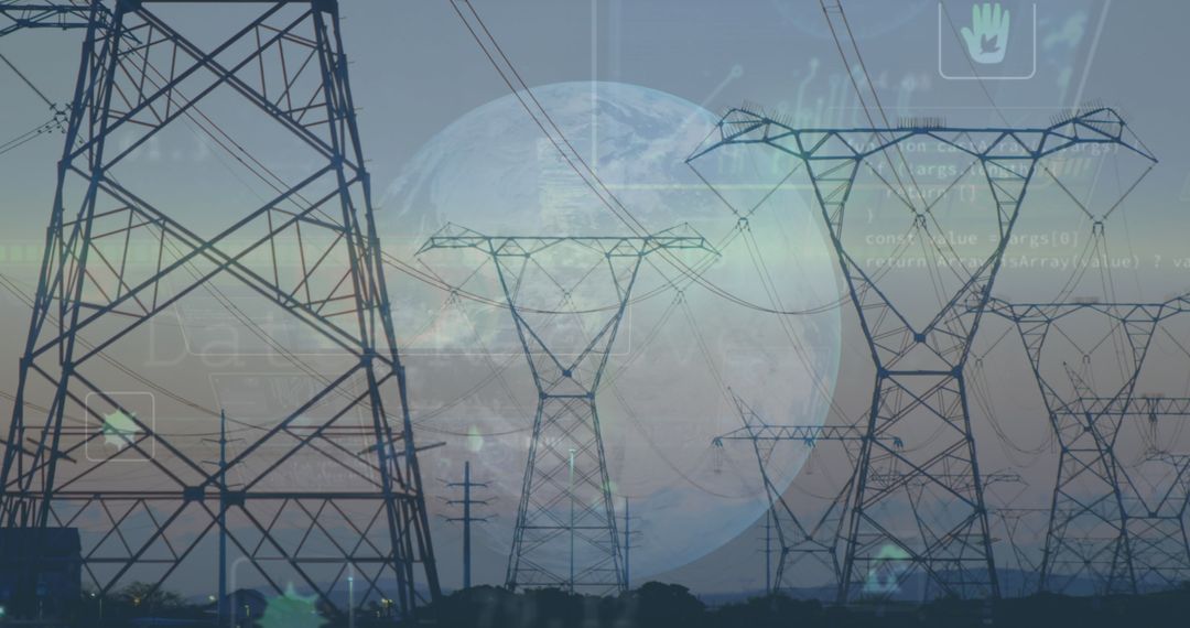 High Voltage Power Lines with Digital Technology Overlay