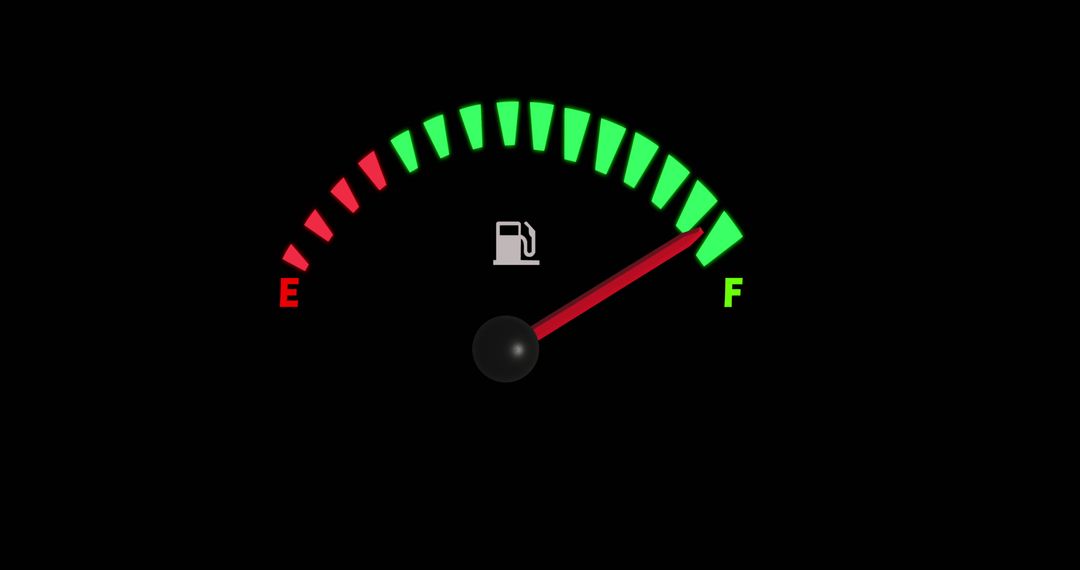 Full Fuel Gauge Showing Maximum Fuel Level in Vehicle Display - Free Images, Stock Photos and Pictures on Pikwizard.com