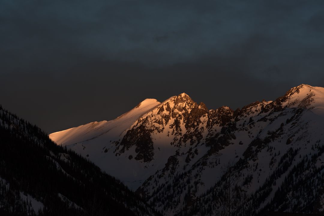 Golden Sunrise Over Snowy Mountain Peaks - Free Images, Stock Photos and Pictures on Pikwizard.com