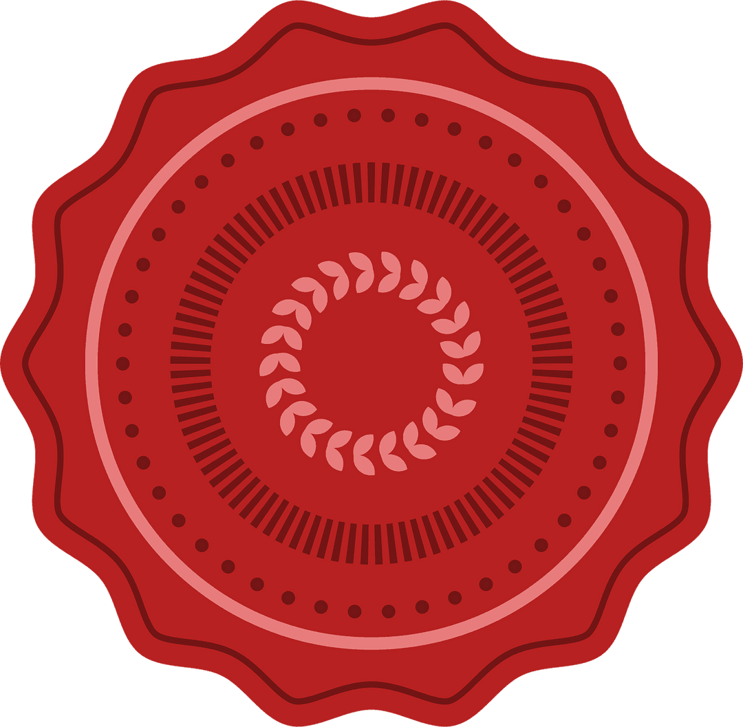 Red Geometric Pattern on Transparent Background for Graphic Design