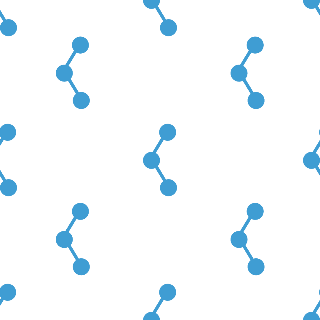 Blue Molecule Patterns on Transparent Background for Science Designs