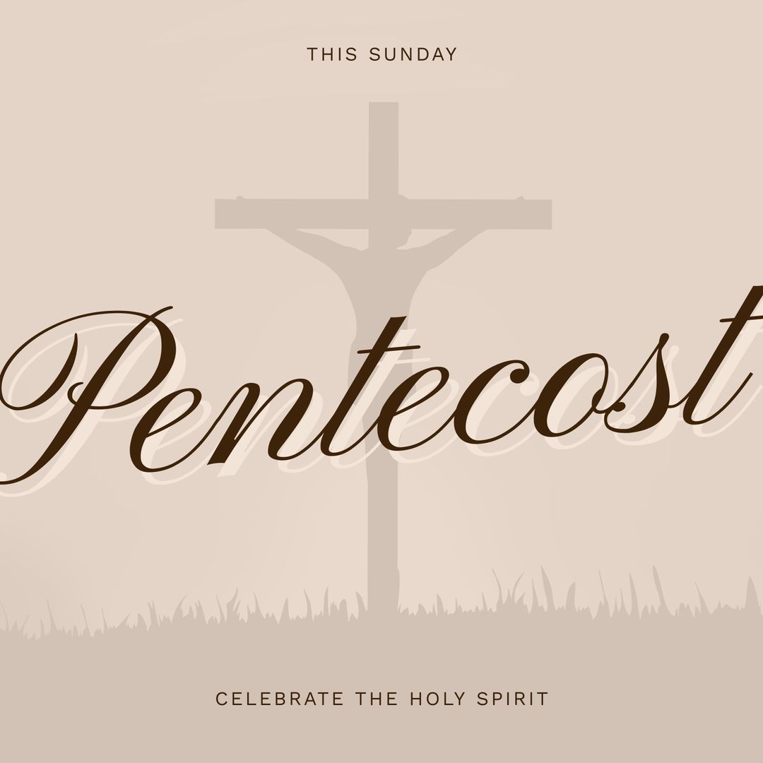 Pentecost Celebration Featuring Spiritual Thematic Cross