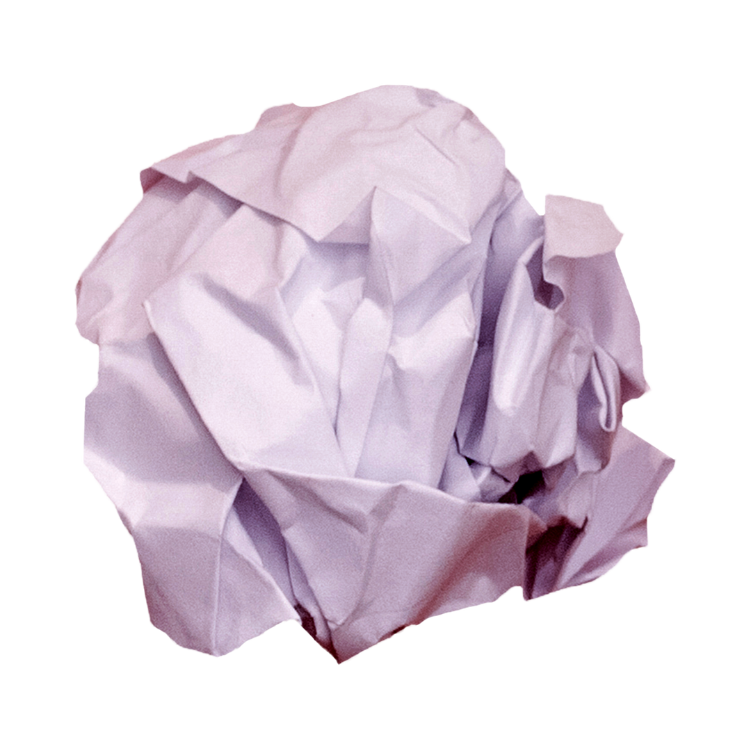 Crumbled Purple Paper Ball on Transparent Background - Download Free Stock Images Pikwizard.com