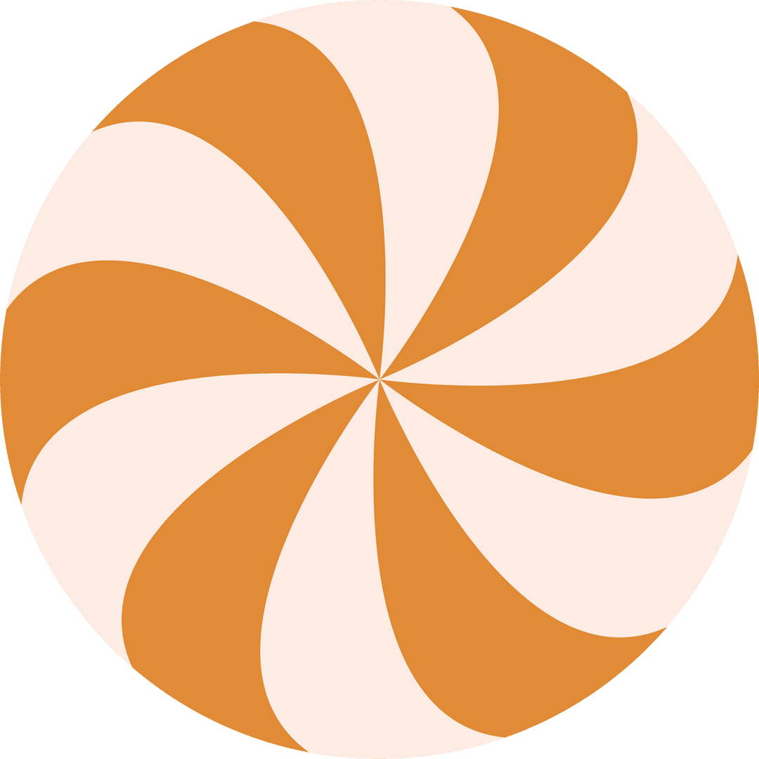 Dynamic Orange Swirl on Transparent Background for Modern Designs