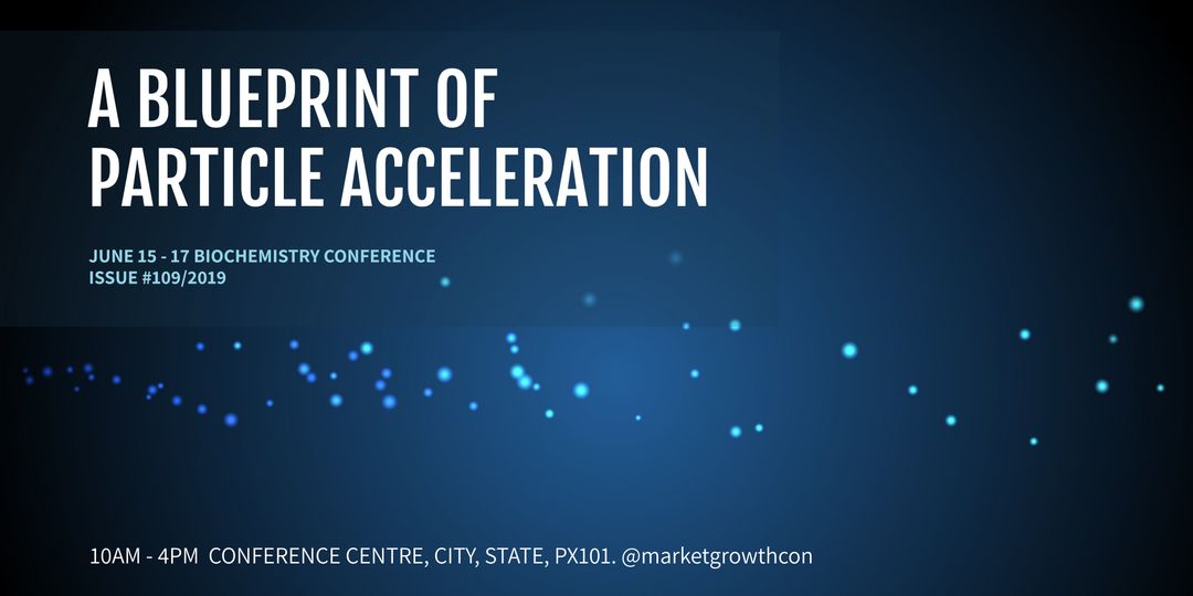 Science Conference Banner with Particle Acceleration Theme - Download Free Stock Templates Pikwizard.com