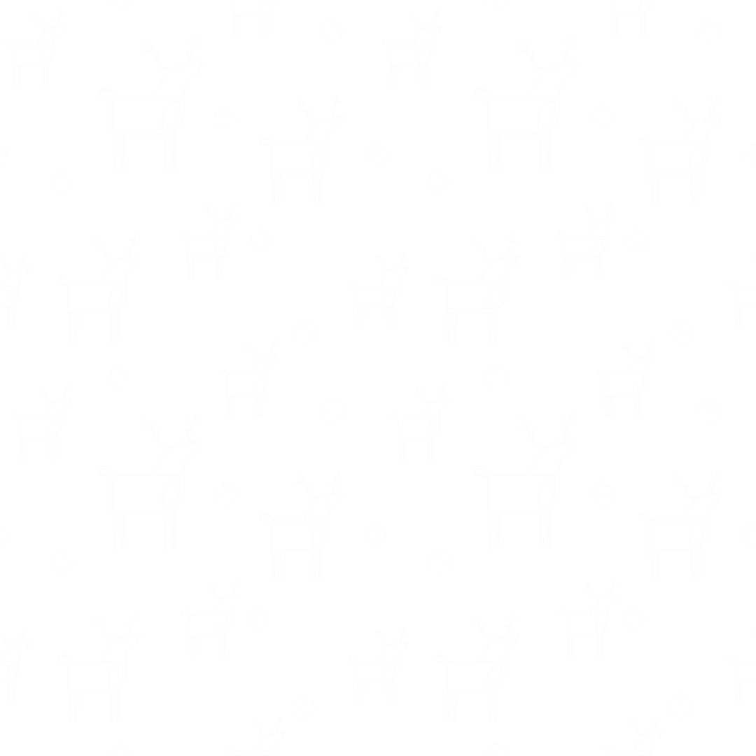 Transparent Christmas Pudding and Reindeer Pattern Design