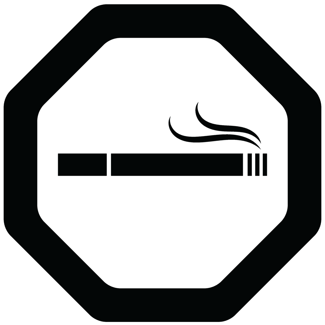 Transparent Cigarette Symbol on Vector Background
