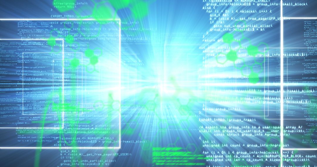 Abstract Futuristic Computer Code Background with Matrix Green Elements - Free Images, Stock Photos and Pictures on Pikwizard.com